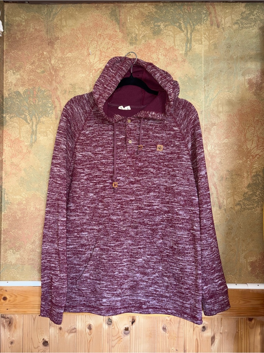 TenTree | Burgundy Printed Hoodie